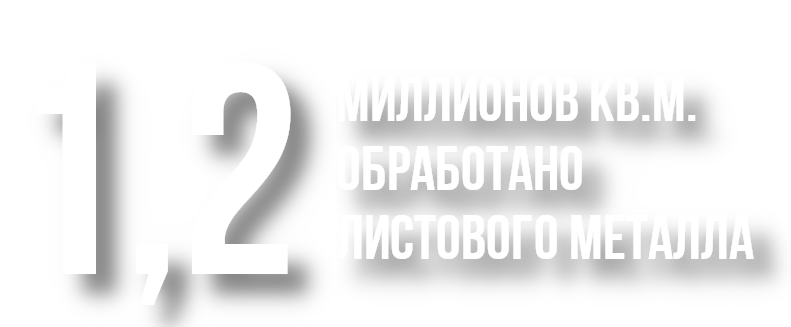 1,2 млн кв.м. обработано листового металла